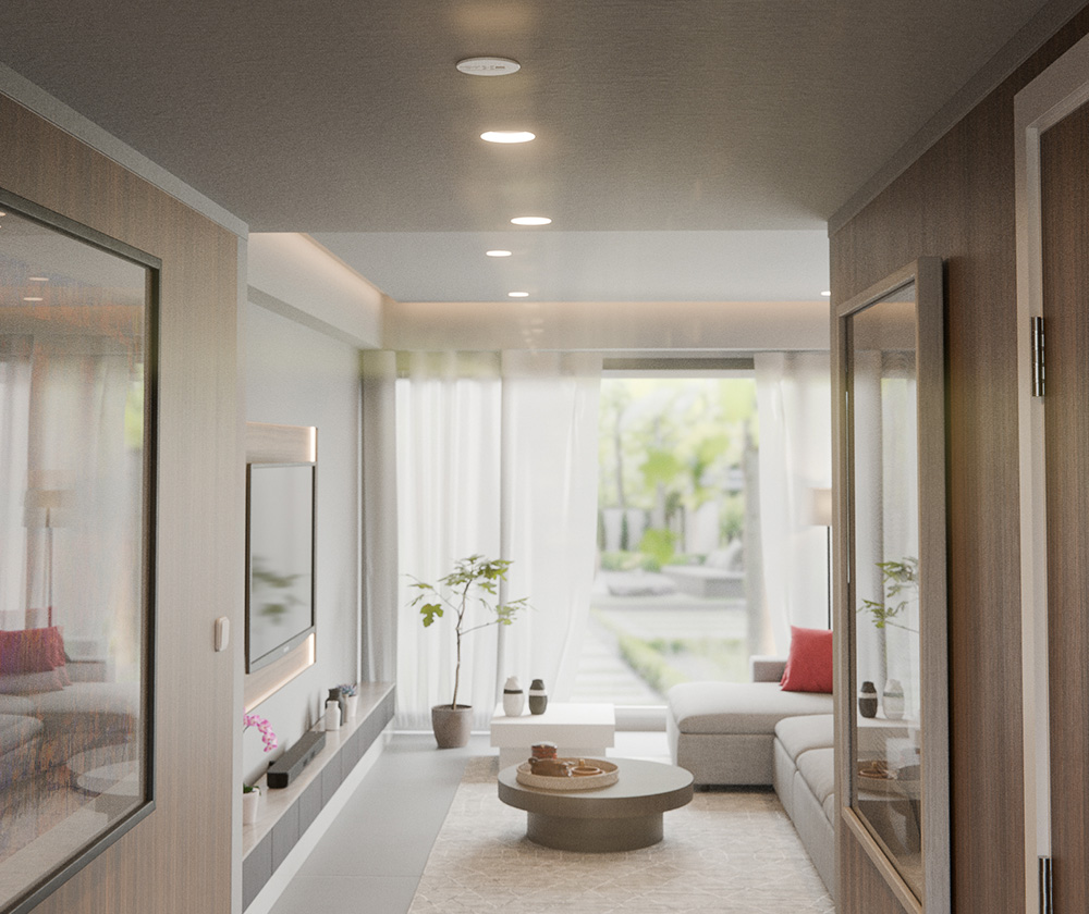 Water Mist Fire Suppression System installed in domestic setting