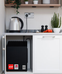 Water Mist Pump installed in kitchen cupboard