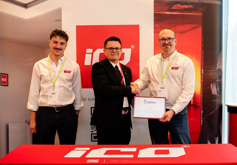 iCO Team receive certification from the International Water Mist Association